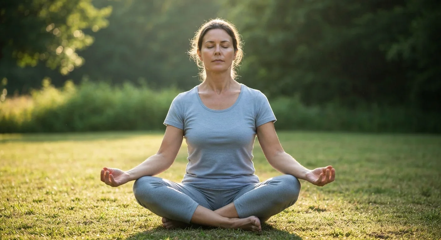 Adult practicing slow breathing technique to enhance baroreceptor sensitivity and improve cardiovascular regulation naturally