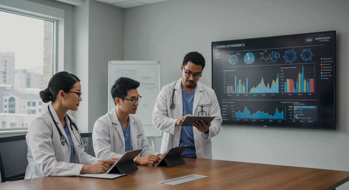 Patient receiving CAR-T cell therapy infusion in hospital with medical professional monitoring the procedure