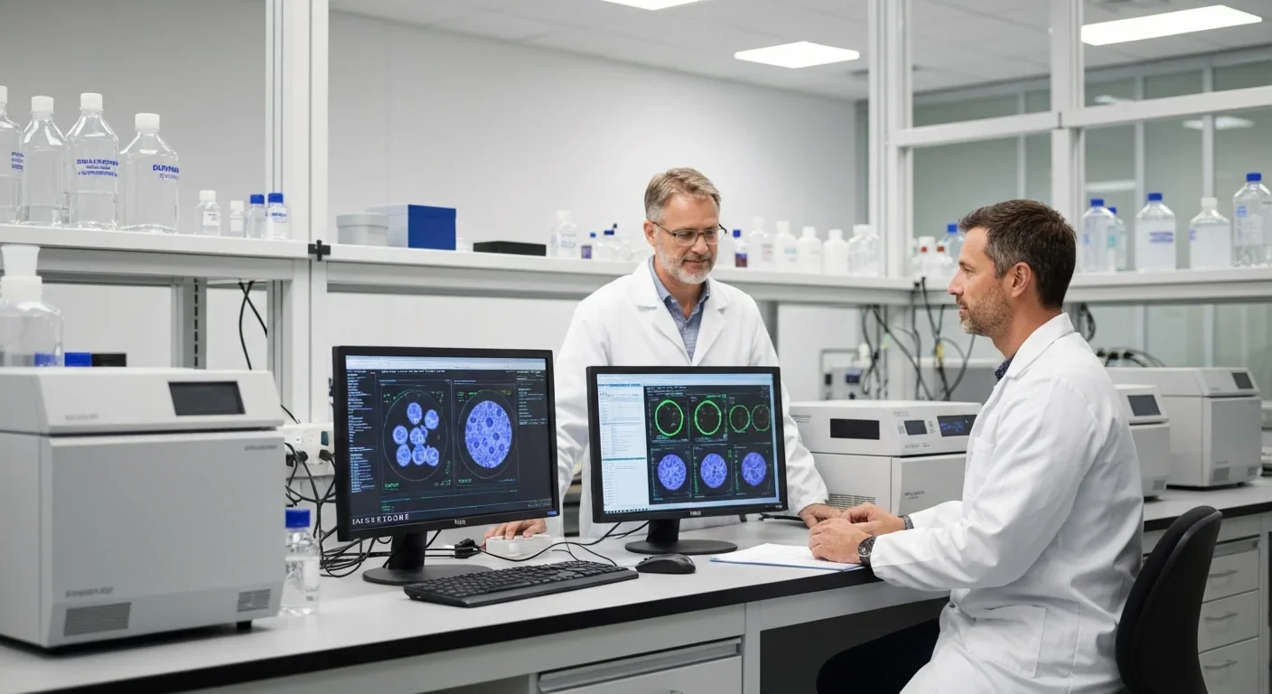 Research scientists developing next-generation CAR-T therapies in biotechnology laboratory