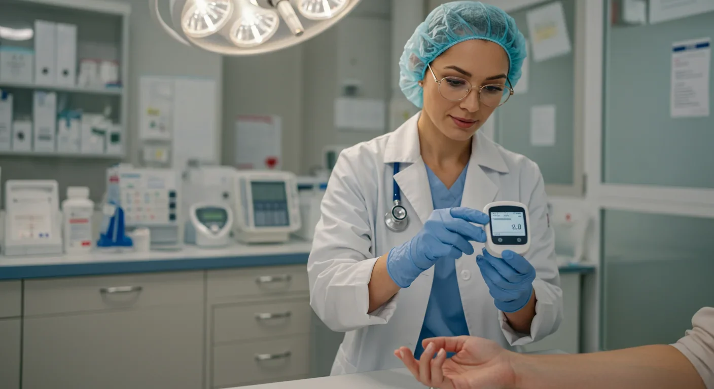 Healthcare provider and diabetes patient representing future of cell therapy treatments