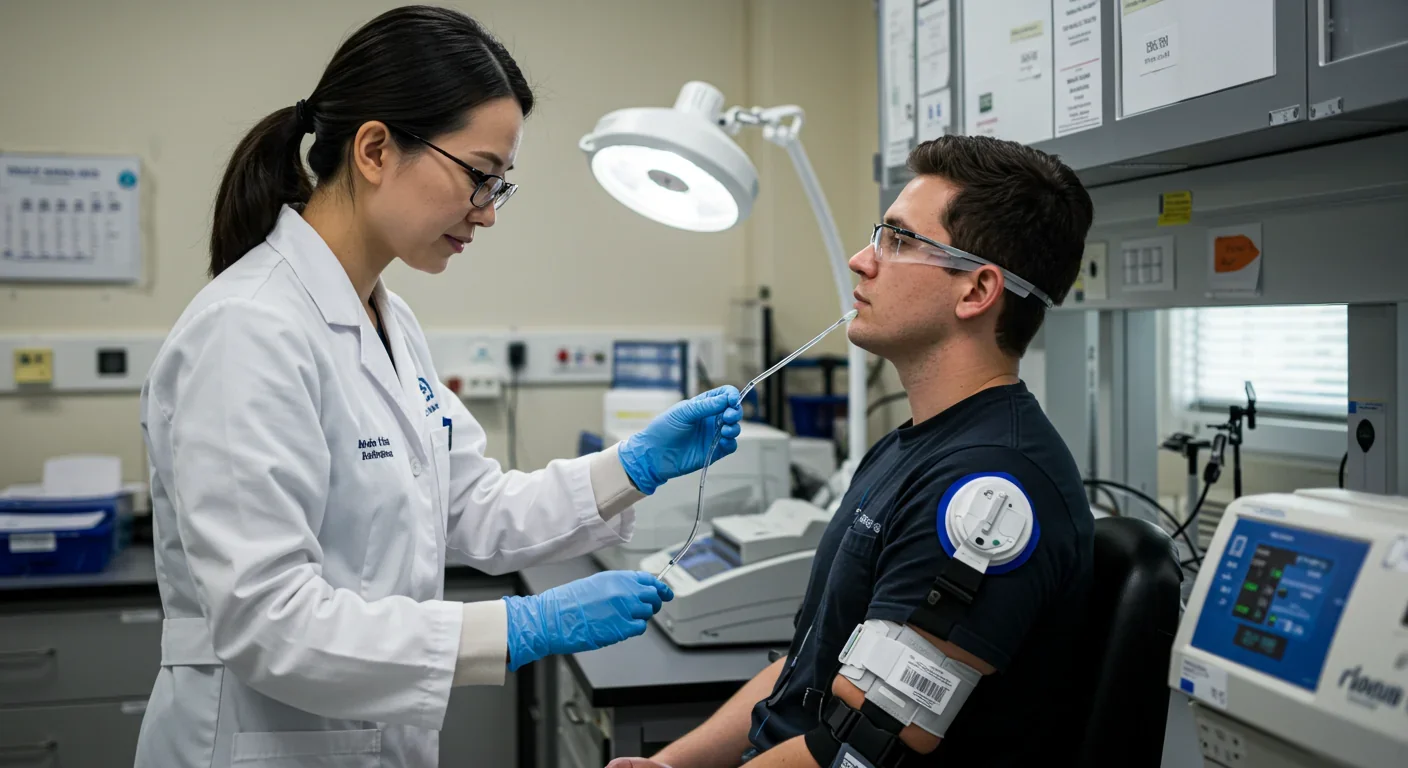 Researcher examining brain scan imaging in medical laboratory during clinical study
