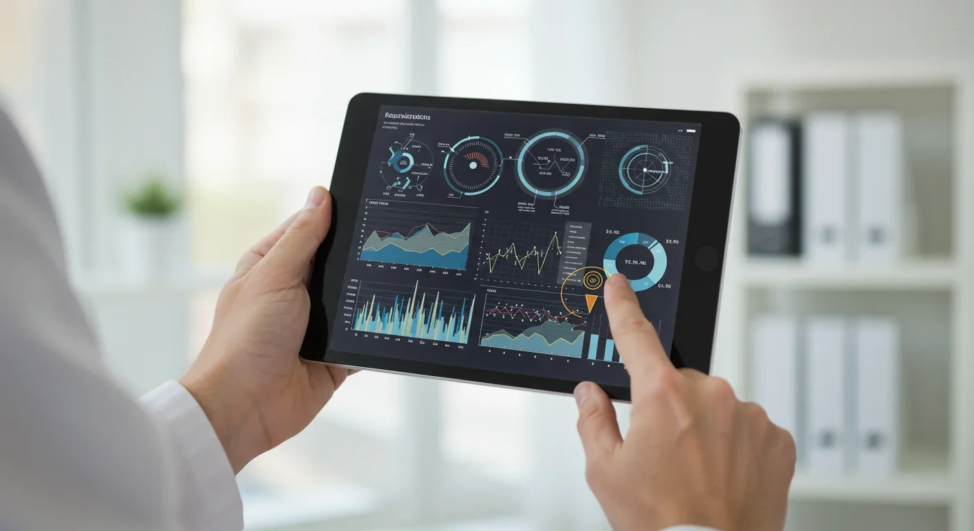 Clinician reviewing AI-generated treatment recommendations with detailed supporting evidence on tablet