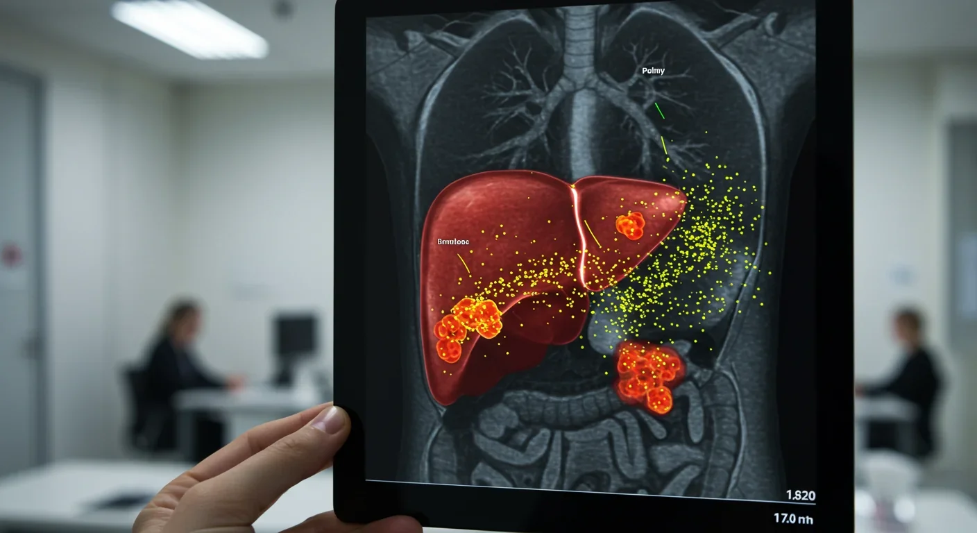 Medical visualization of extracellular vesicles traveling from primary tumor to liver and lung metastatic sites in human body