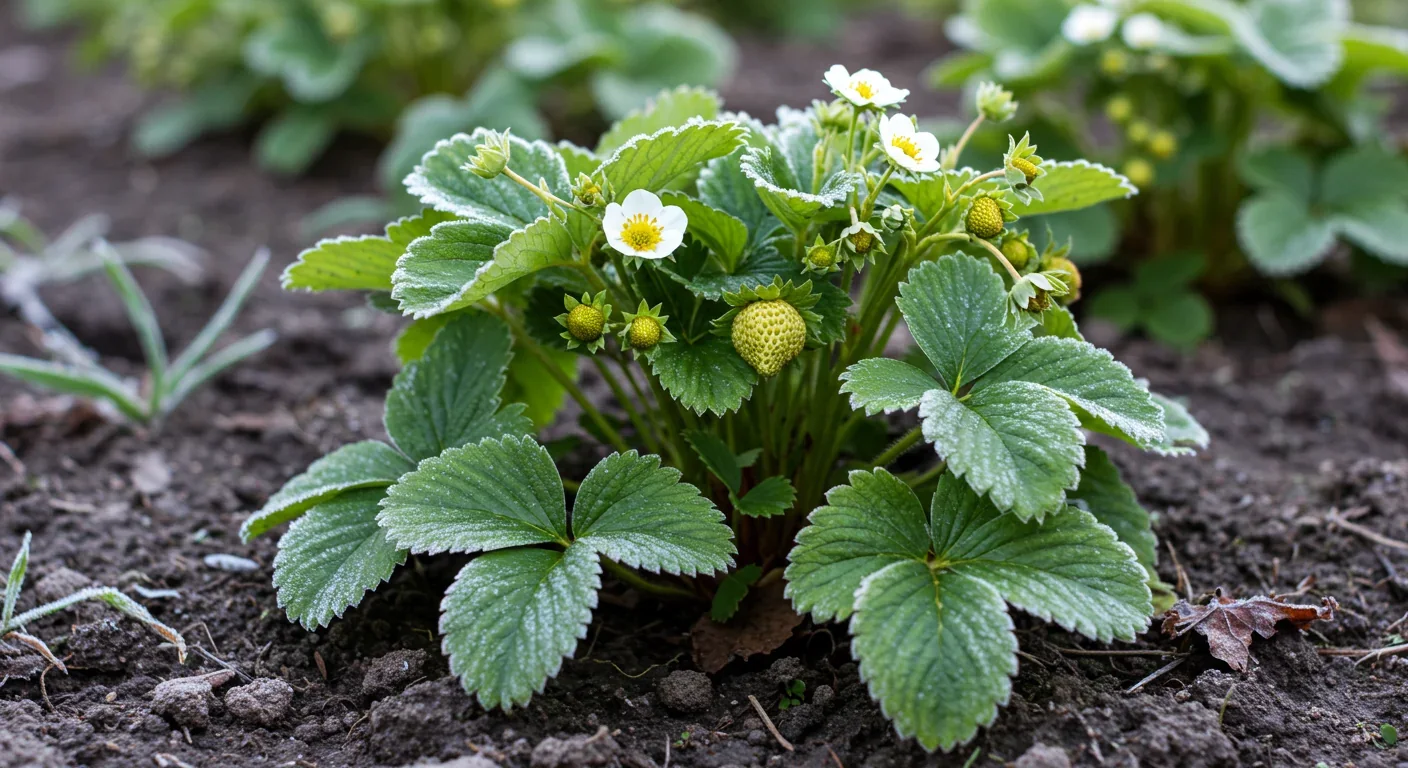 Frost-resistant strawberry plants thriving despite cold conditions using antifreeze protein genes