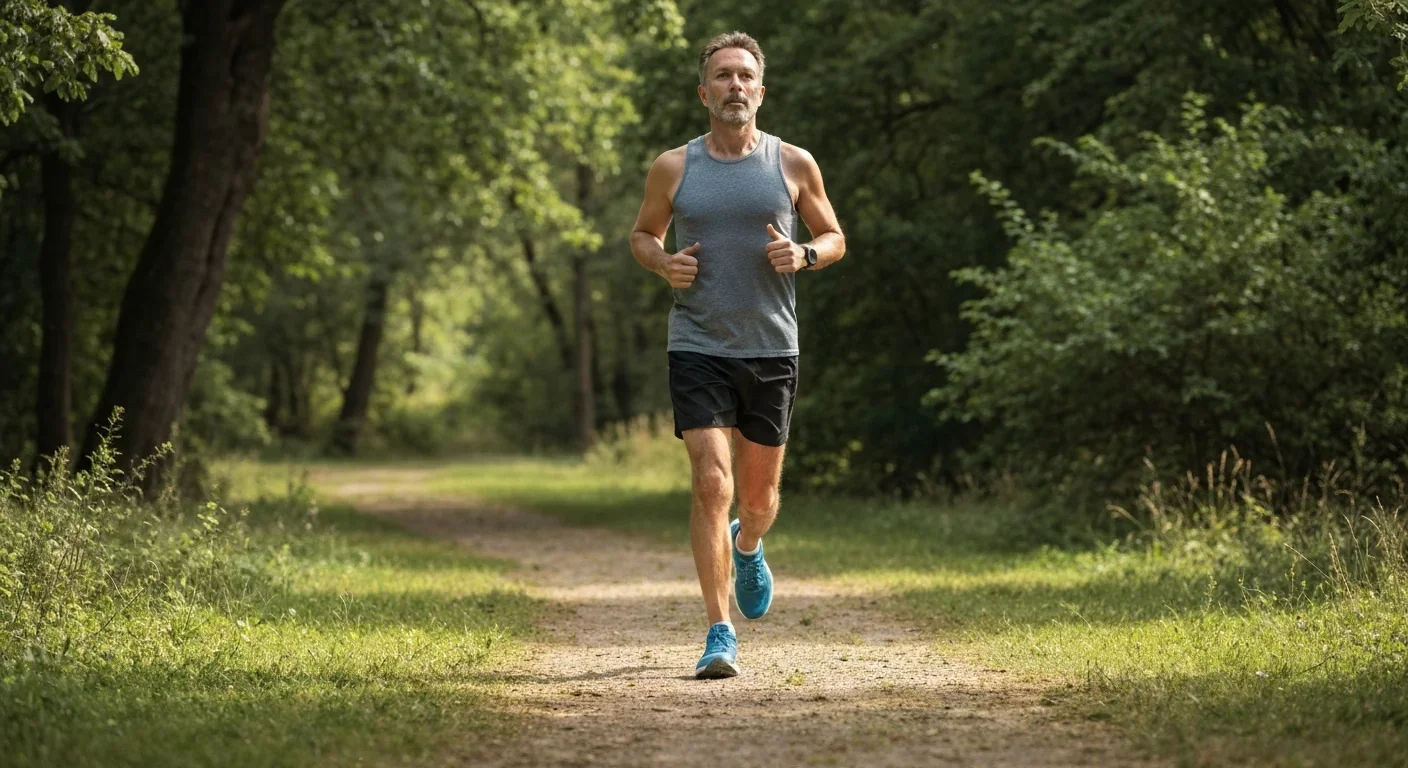 Adult exercising outdoors, demonstrating lifestyle factors that enhance glymphatic function and brain waste clearance