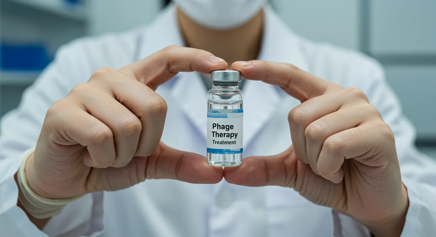 Laboratory vial containing bacteriophage therapy for treating antibiotic-resistant infections