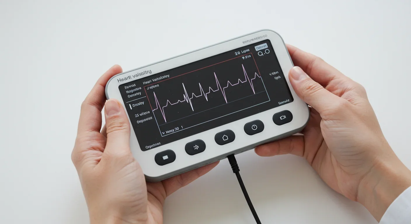 Heart rate variability monitor displaying coherent sine wave pattern