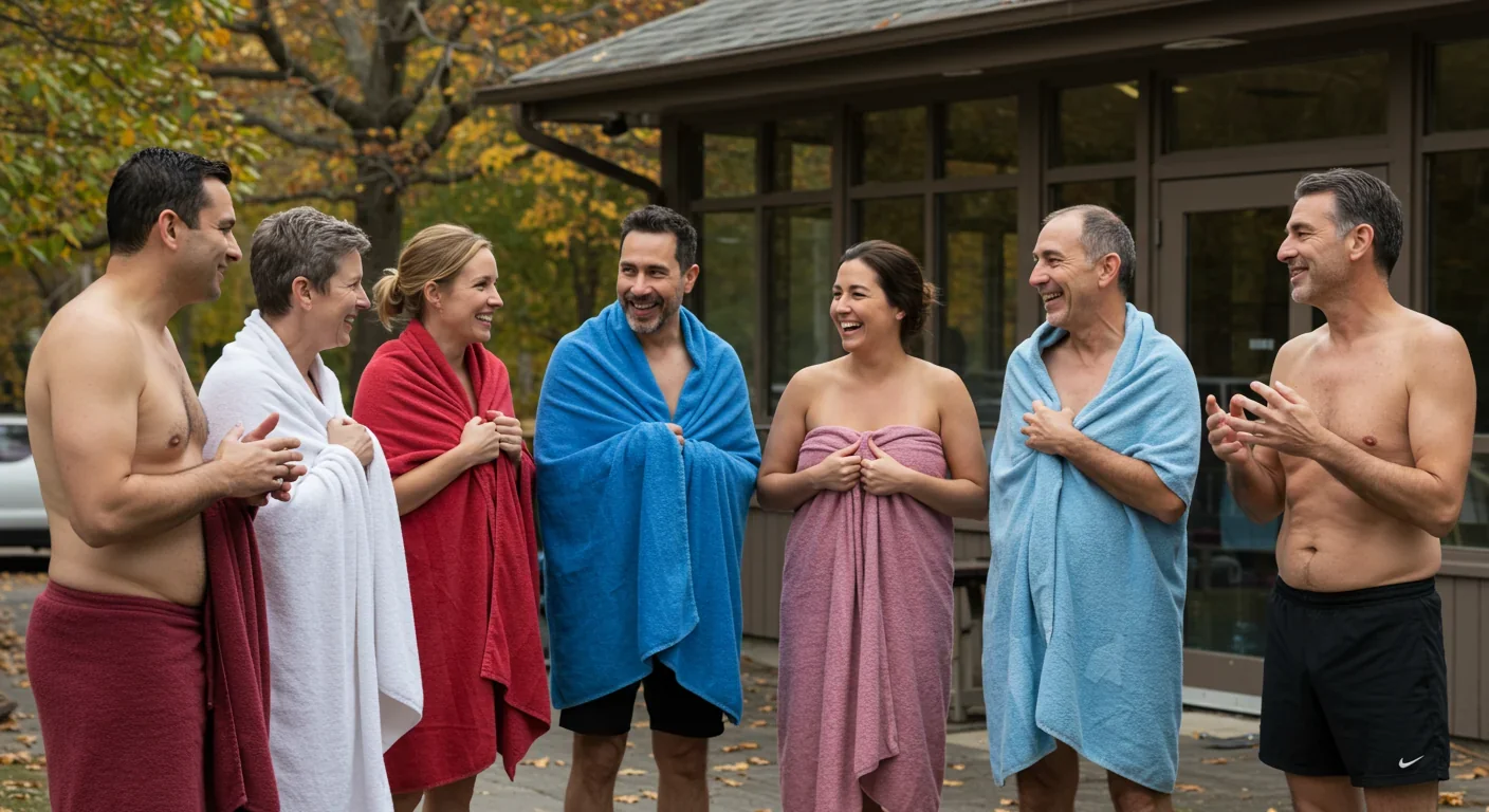 Person using home cold plunge tub as part of longevity wellness routine