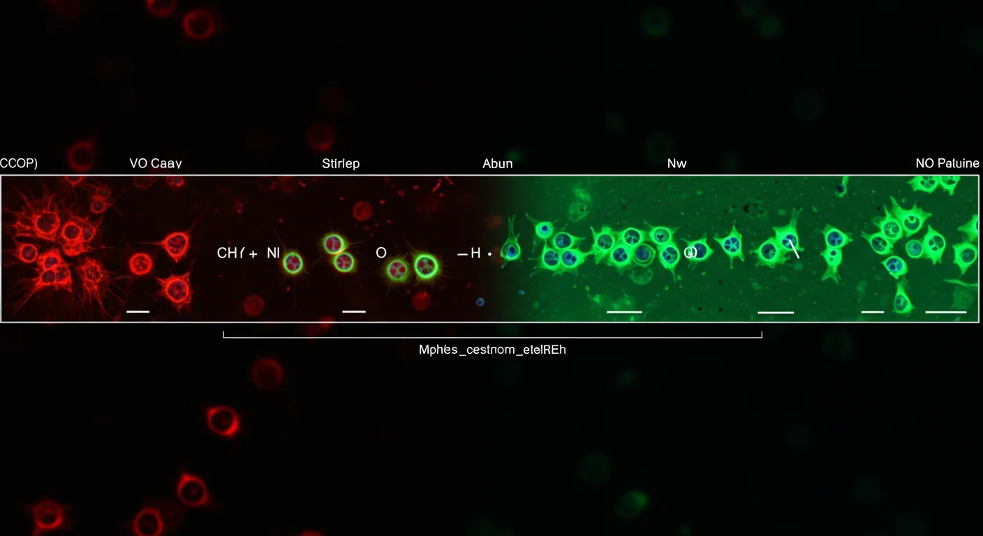 Microscope view of cells undergoing transdifferentiation showing different stages of cellular transformation