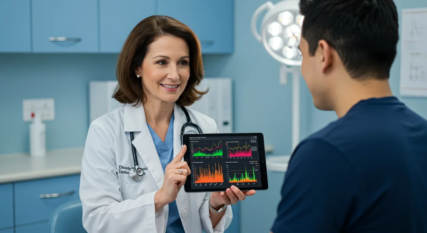 Doctor and patient discussing personalized microbiome therapy results