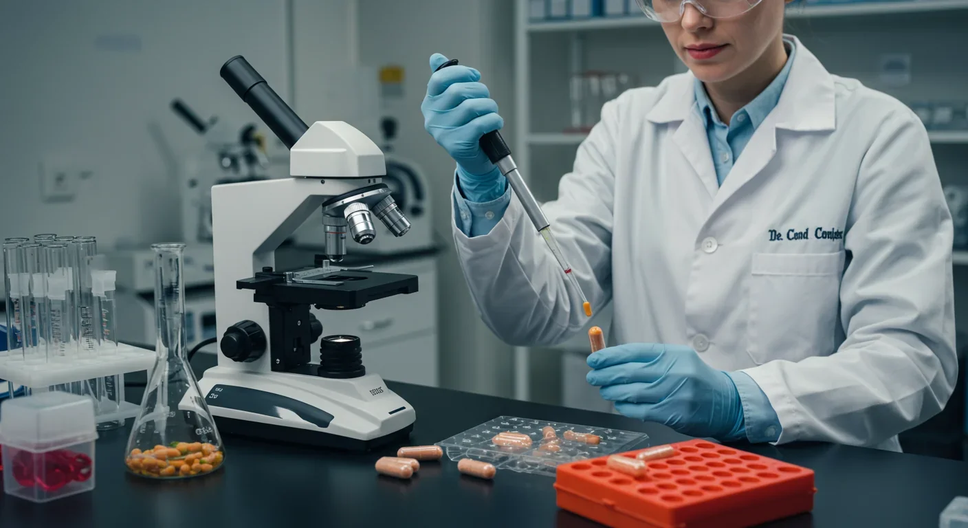 Scientist engineering therapeutic bacteria for precision microbiome medicine treatments