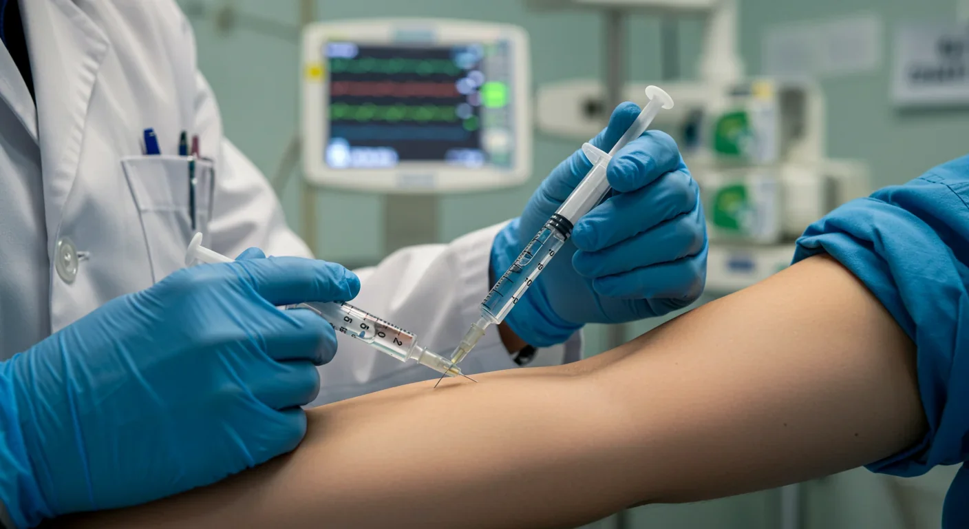 Surgeon performing mitochondrial transplant injection into heart tissue