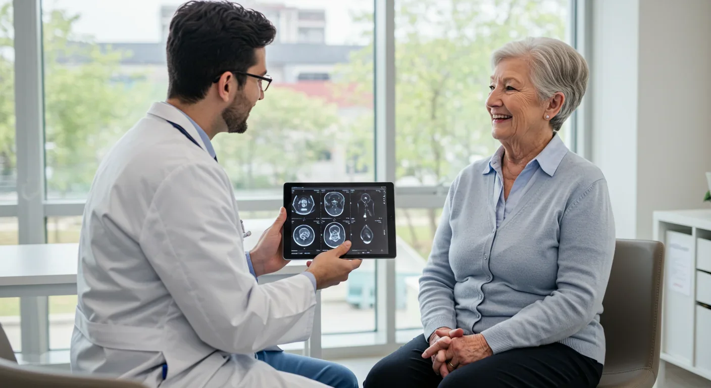 Doctor consulting with patient about mitochondrial transplant therapy options