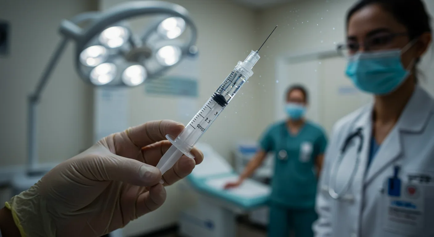 Researcher examining gold nanoparticles used in targeted cancer therapy under microscope