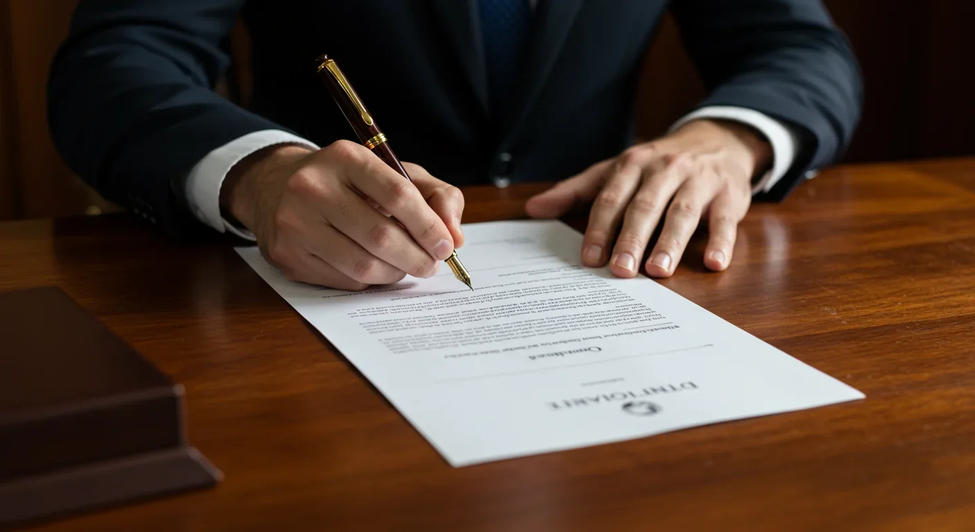 Government official signing EPA PFAS drinking water regulations into law