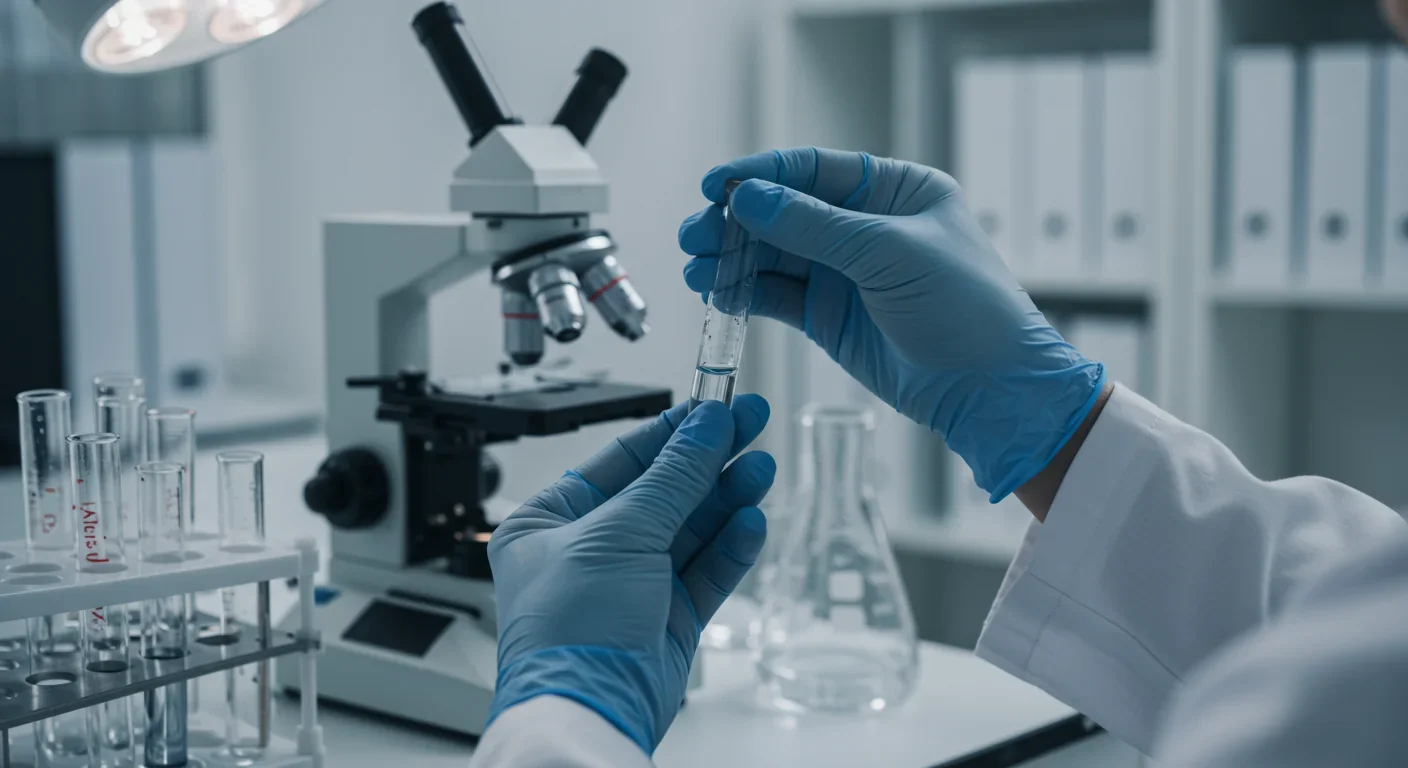 Laboratory scientist conducting hormone testing research for phthalate exposure and testosterone levels