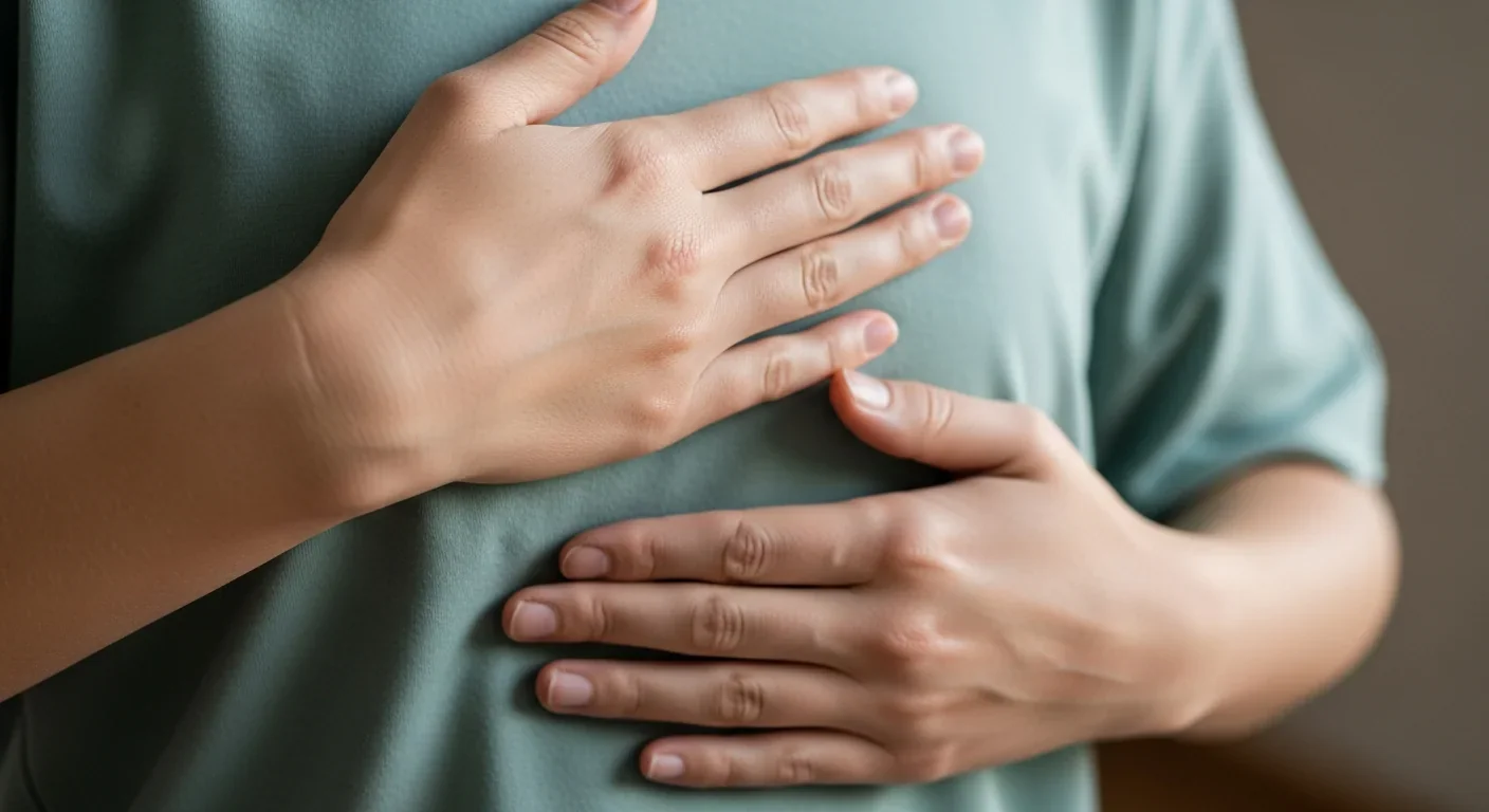 Person practicing mindful breathing and body awareness for nervous system regulation