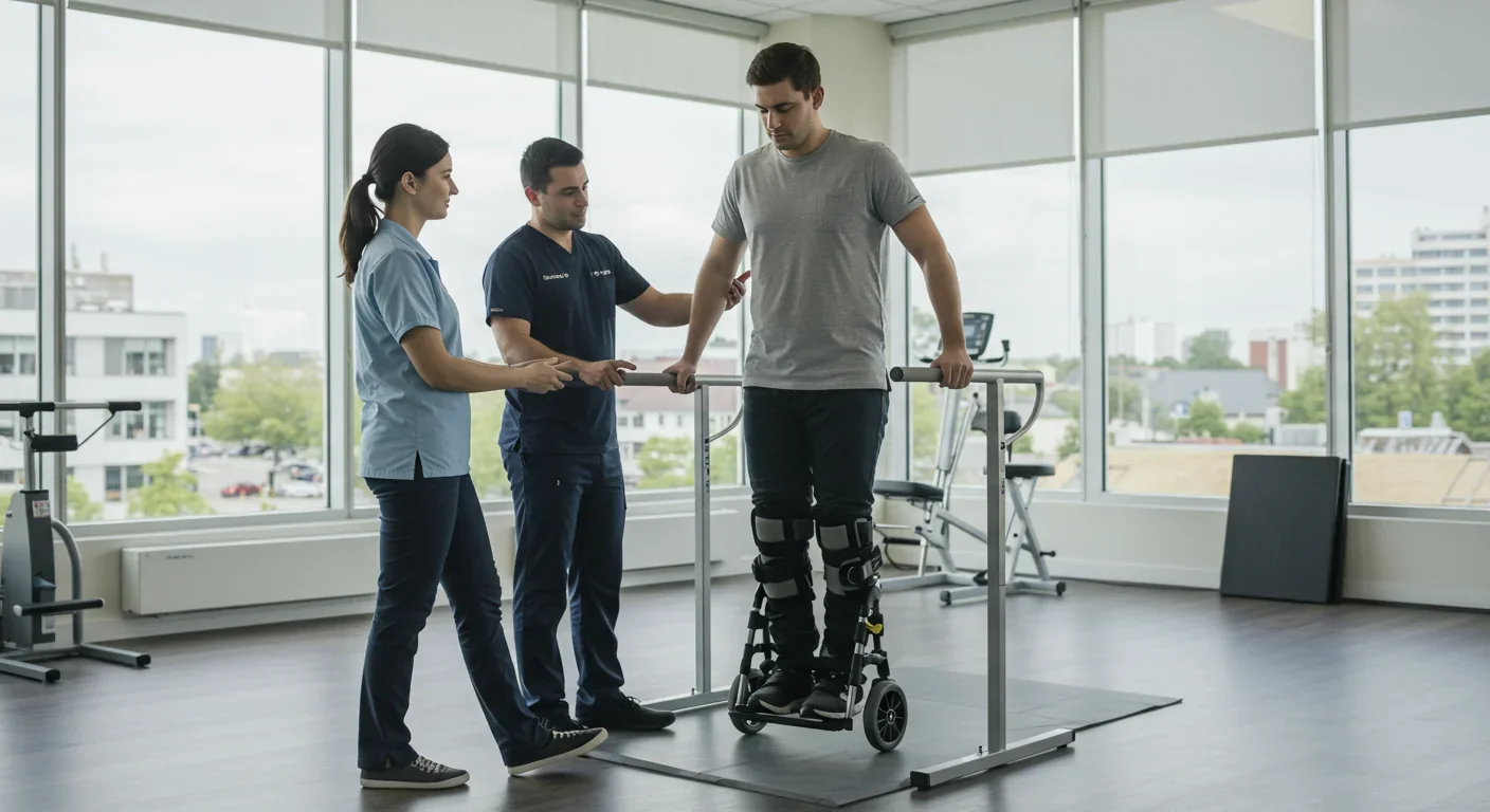 Patient regaining ability to walk after stem cell therapy for spinal cord injury